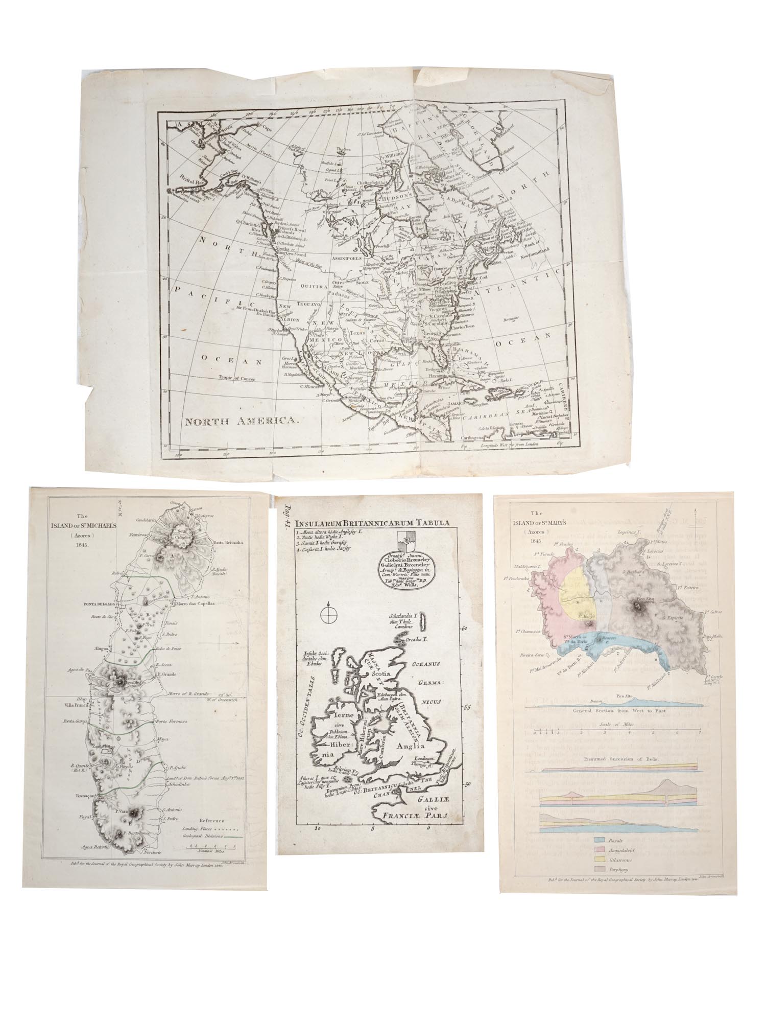 COLLECTION OF ANTIQUE PRINTED MAPS AND ENGRAVING PIC-1